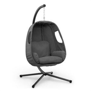 Blumfeldt Bella Donna závesné kreslo s vankúšom 180g polyester tmavosivý