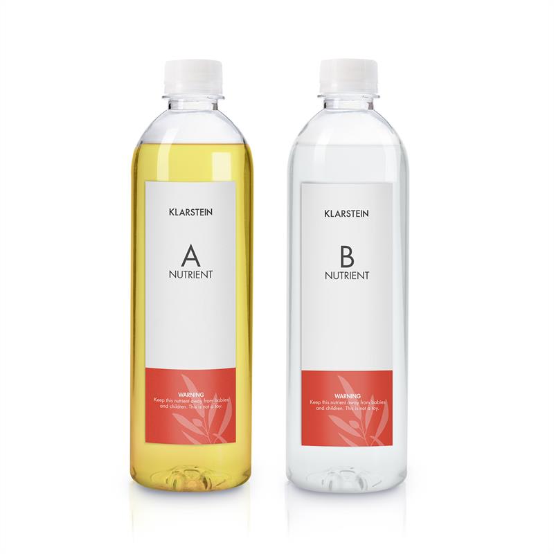 Klarstein GrowIt Nutri Kit 300, živný roztok, príslušenstvo, 2 x 300 ml