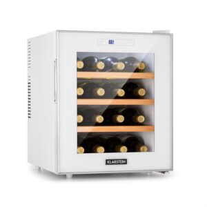 Klarstein Reserva 16 Blanco, vinotéka, 16 fliaš / 48 l, LED displej, biela
