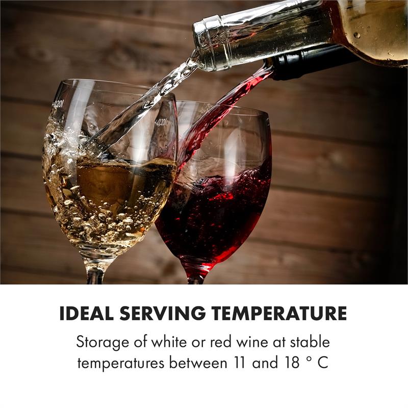 Klarstein Reserva 16, vinotéka, 16 fl/48 l, dotykový LED-displej, čierna – Obrázok 4