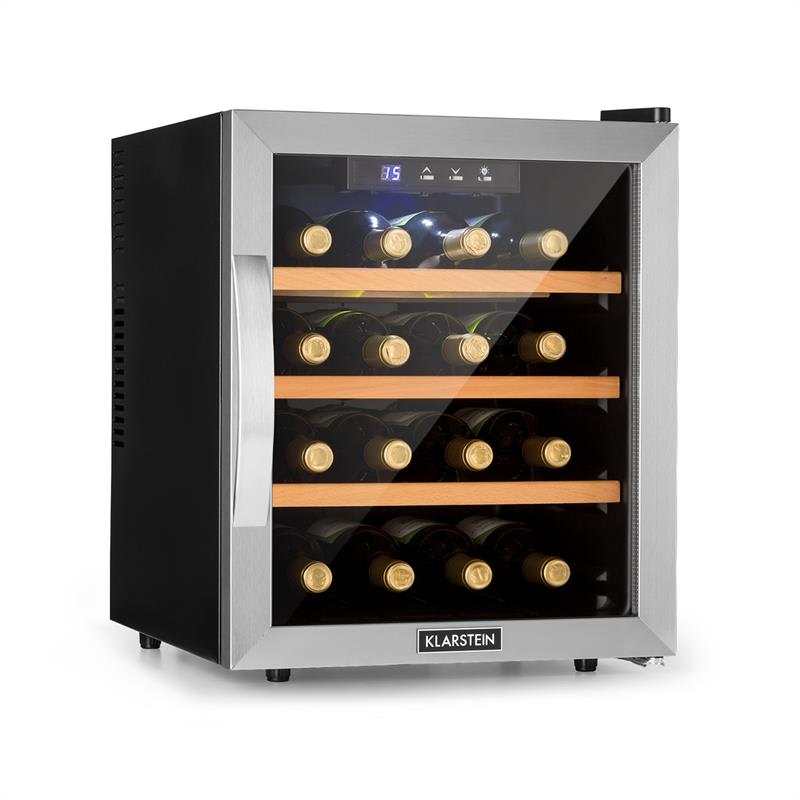 Klarstein Reserva 16, vinotéka, 16 fl/48 l, dotykový LED-displej, čierna