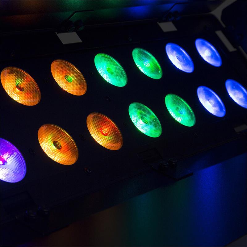 Beamz WH192, wall wash svetelný efekt, 100 W, 16 x 12 W 6 v 1 LED diódy, RGBWA-UV, IR diaľkový ovládač, čierny – Obrázok 4