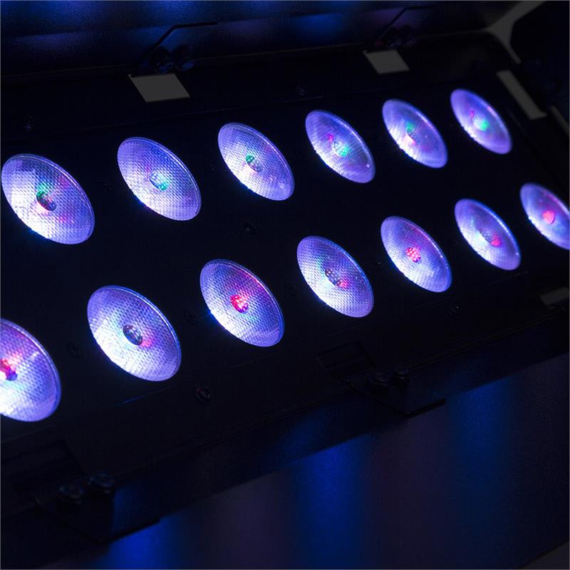 Beamz WH192, wall wash svetelný efekt, 100 W, 16 x 12 W 6 v 1 LED diódy, RGBWA-UV, IR diaľkový ovládač, čierny – Obrázok 5