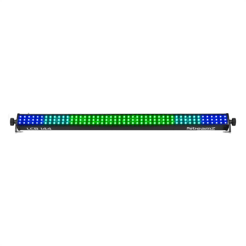 Beamz LCB144, LED farebná svetelná rampa, 25 W, 144 LED diód v 8 segmentoch, 3, 5, 6, 12, 24, 48 DMX kanálov – Obrázok 3