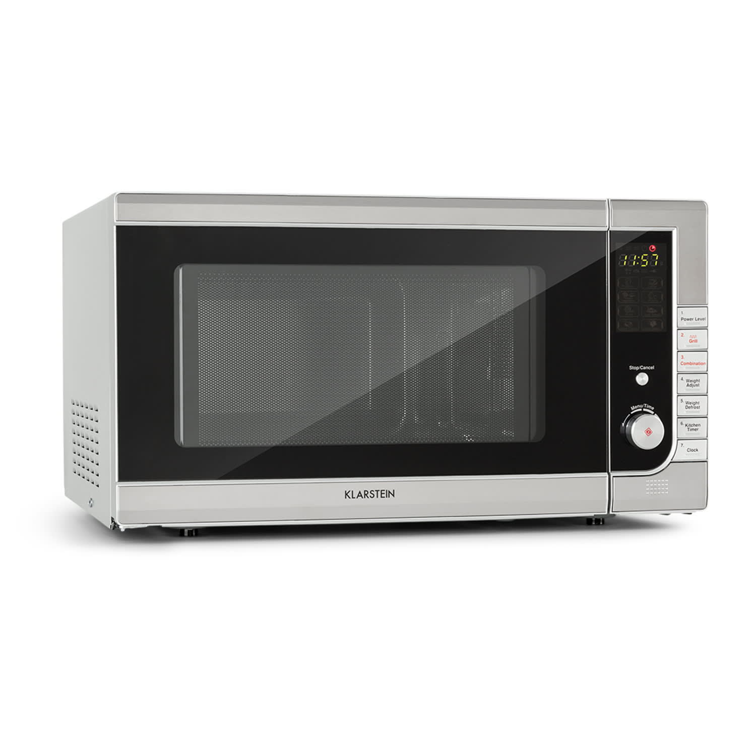 Klarstein CombiWave, mikrovlnná rúra, 43 litrov, 1000 W, 11 výkonnostných úrovní, ušľachtilá oceľ