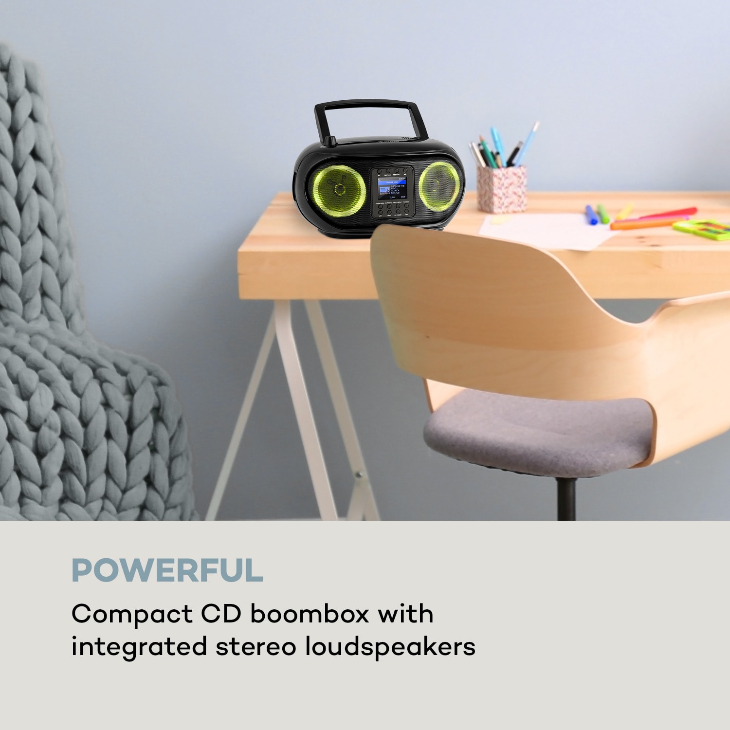 Auna Roadie Smart, boombox, internetové rádio, DAB/DAB+, FM, CD prehrávač, LED, WiFi, bluetooth – Obrázok 2