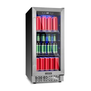 Klarstein Beerlager 86, chladnička na nápoje, 86 l, 33 fliaš, energetická trieda G, ušľachtilá oceľ, čierna