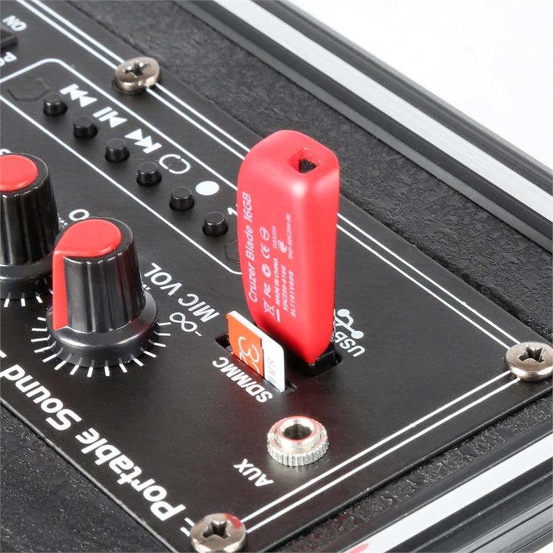 Fenton ST040, prenosný zosilňovač, 40W, akumulátor, bluetooth, USB, 6,5“, subwoofer – Obrázok 3