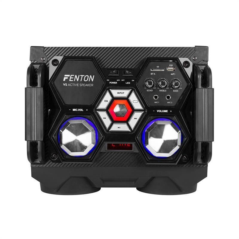 Fenton VS10, sada aktívnych reproduktorov, 800 W, 10" subwoofer, BT, USB port, SD Slot, LED – Obrázok 2