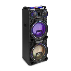Fenton VS210, aktívny párty box, 1600 W, 2x10“ sub, BT, USB, SD, LED