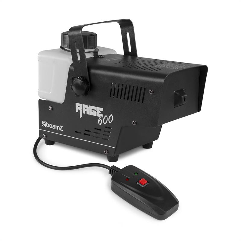 Beamz Rage 600, dymostroj, 600 W, 65 m³/min., 0,5 l, káblový diaľkový ovládač
