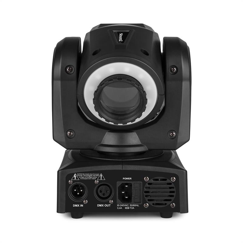 Beamz Panther 35, LED bodová pohyblivá hlava, 35 W biela LED dióda, 12 RGB SMD LED diód, čierna – Obrázok 3