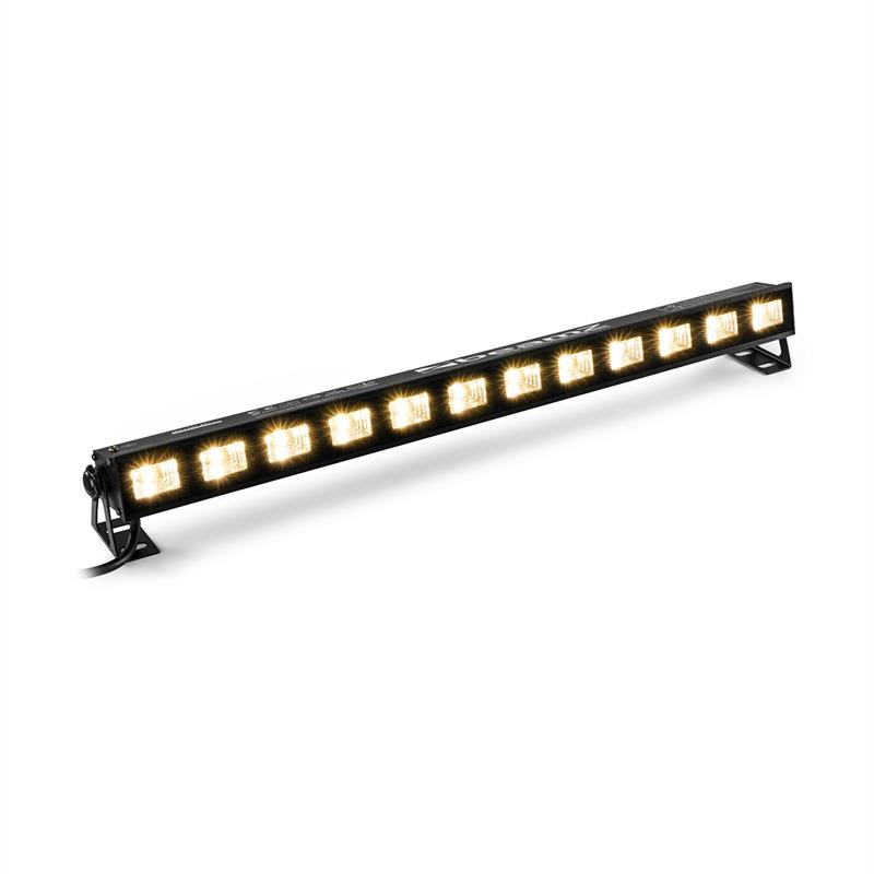 Beamz BUVW123, LED svetelná rampa, 8 x 3 W, UV/WW, 2 v 1, 30 W, čierna – Obrázok 2