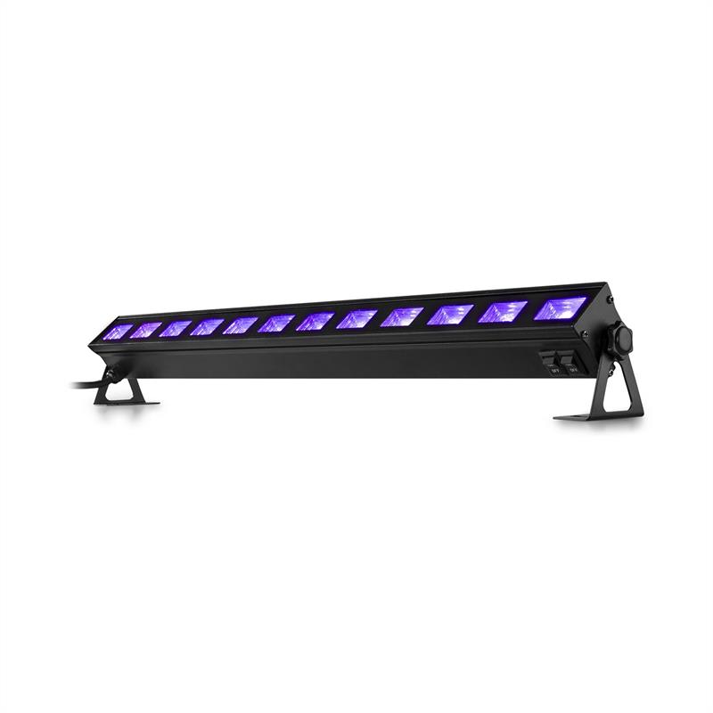 Beamz BUVW123, LED svetelná rampa, 8 x 3 W, UV/WW, 2 v 1, 30 W, čierna – Obrázok 4