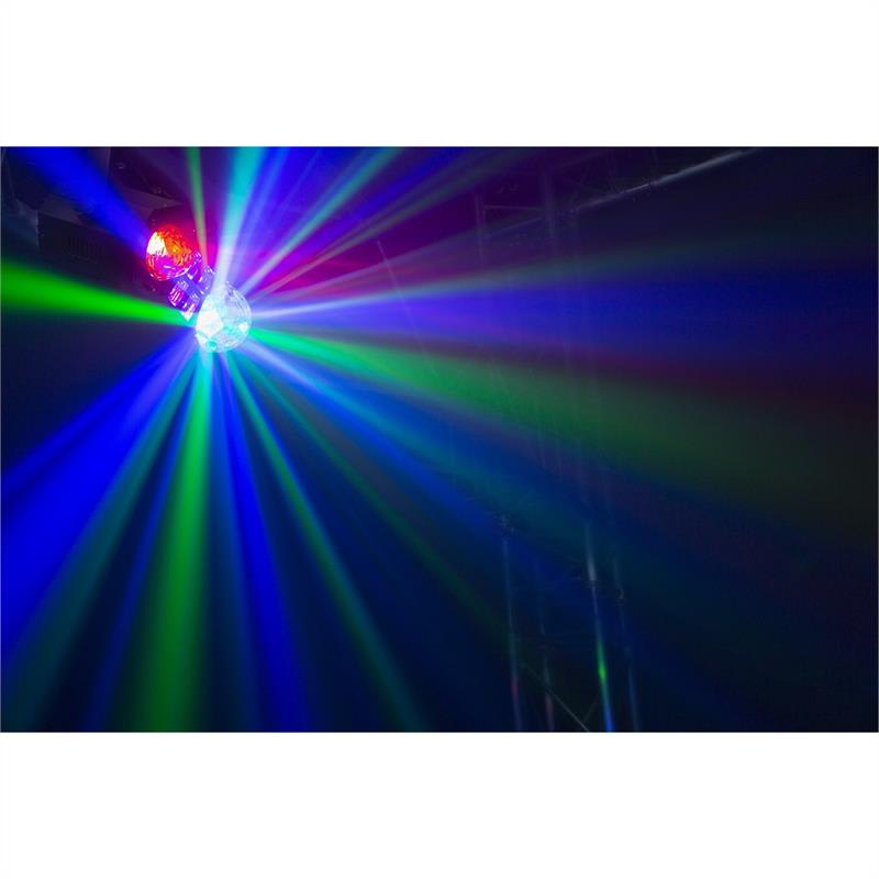 Beamz LEDWAVE LED, jellyball, 6 x 3 W RGB, waterwave 1 x 4 W RGBW, UV/stroboskop 4 x 3 W, čierna – Obrázok 5