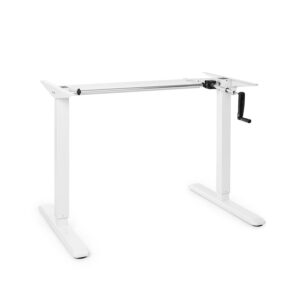 OneConcept Multidesk, výškovo nastaviteľný písací stôl, manuálny, 73-123 cm, biely