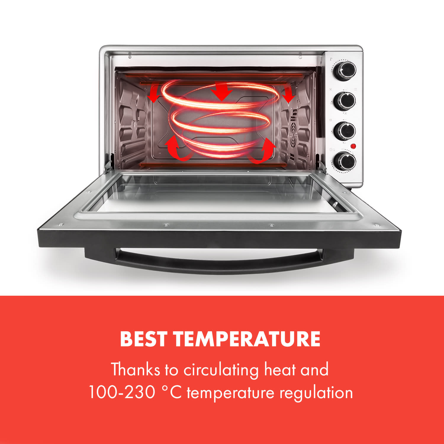 Klarstein Masterchef 60, minirúra, 60 l, 2000 W, 100 – 230 °C, časovač – Obrázok 3