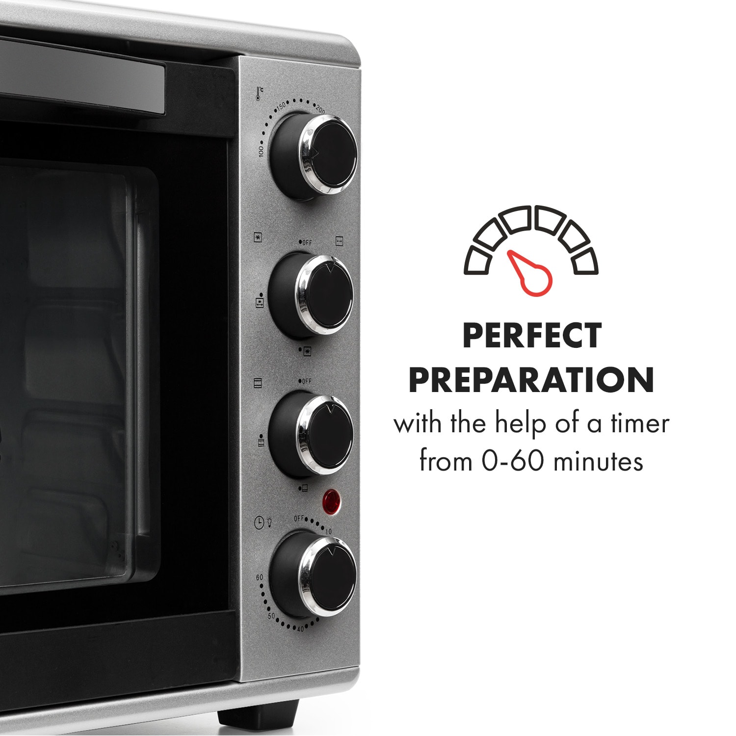 Klarstein Masterchef 60, minirúra, 60 l, 2000 W, 100 – 230 °C, časovač – Obrázok 5