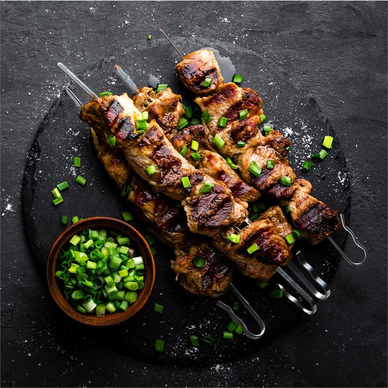 Klarstein AeroVital Fry, set kebab, príslušenstvo, ušľachtilá oceľ, 8 špízov, strieborný – Obrázok 3