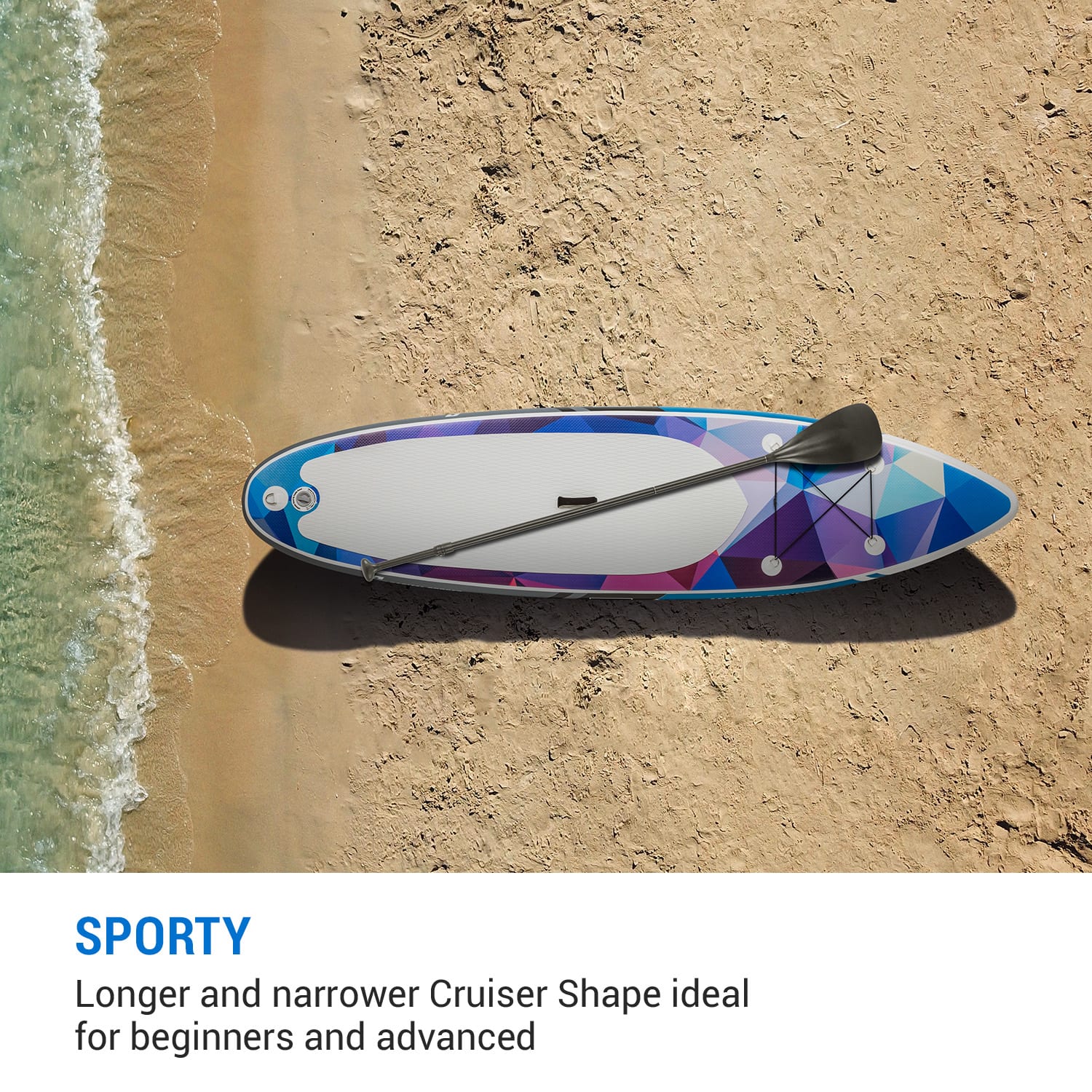 Capital Sports Maliko Runner, nafukovací SUP Board, SUP-board sada, modrý/červený – Obrázok 3