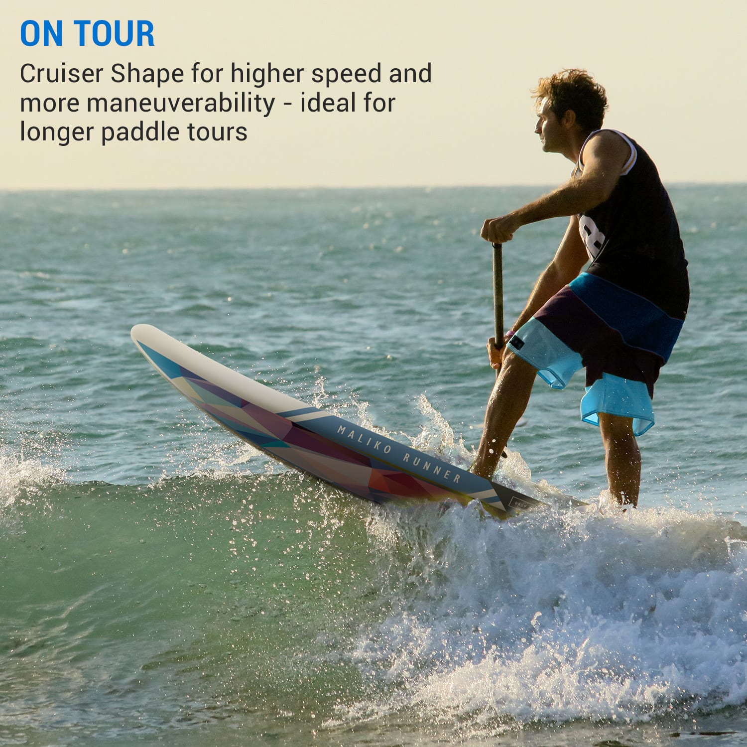 Capital Sports Maliko Runner, nafukovací SUP Board, SUP-board sada, modrý/červený – Obrázok 5