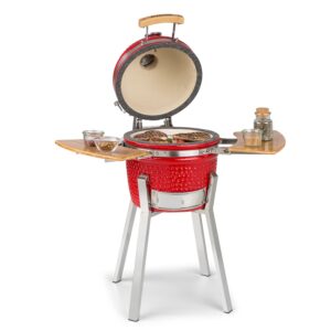 Klarstein Princesize Pro, kamado gril, 13" (33 cm), teplomer, bočné diely, červený