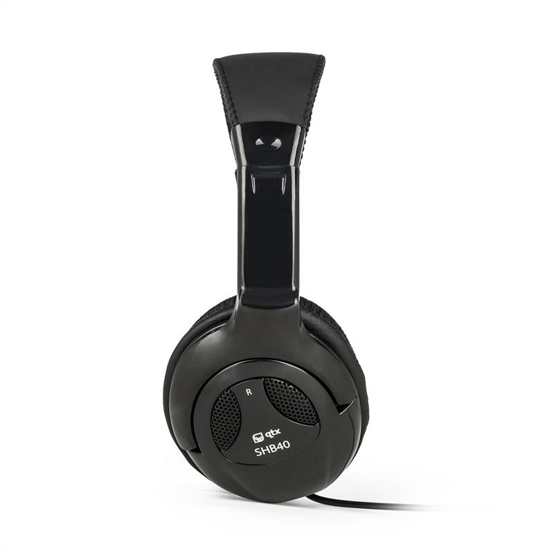 QTC SHB40, HiFi stereo slúchadlá, cca 2,5 m kábel, 3,5 mm jack, čierne – Obrázok 3