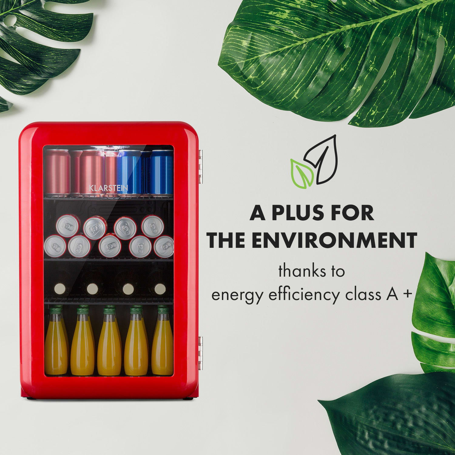 Klarstein PopLife 70L, chladnička na nápoje, 70 l, 0 – 10°C, retro dizajn – Obrázok 4