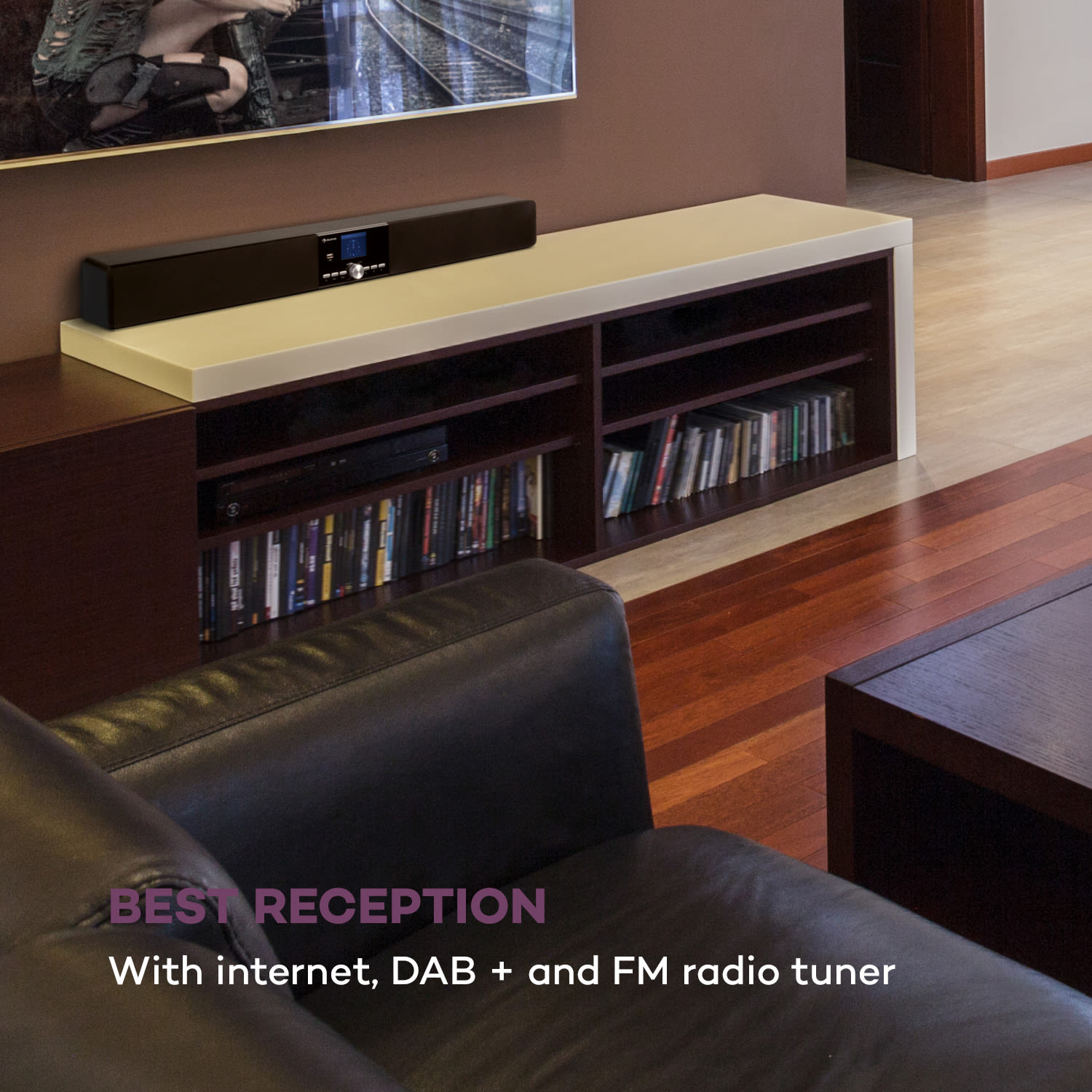 Auna Areal Bar Connect, soundbar, bluetooth, internet/DAB+/FM, USB, AUX – Obrázok 2