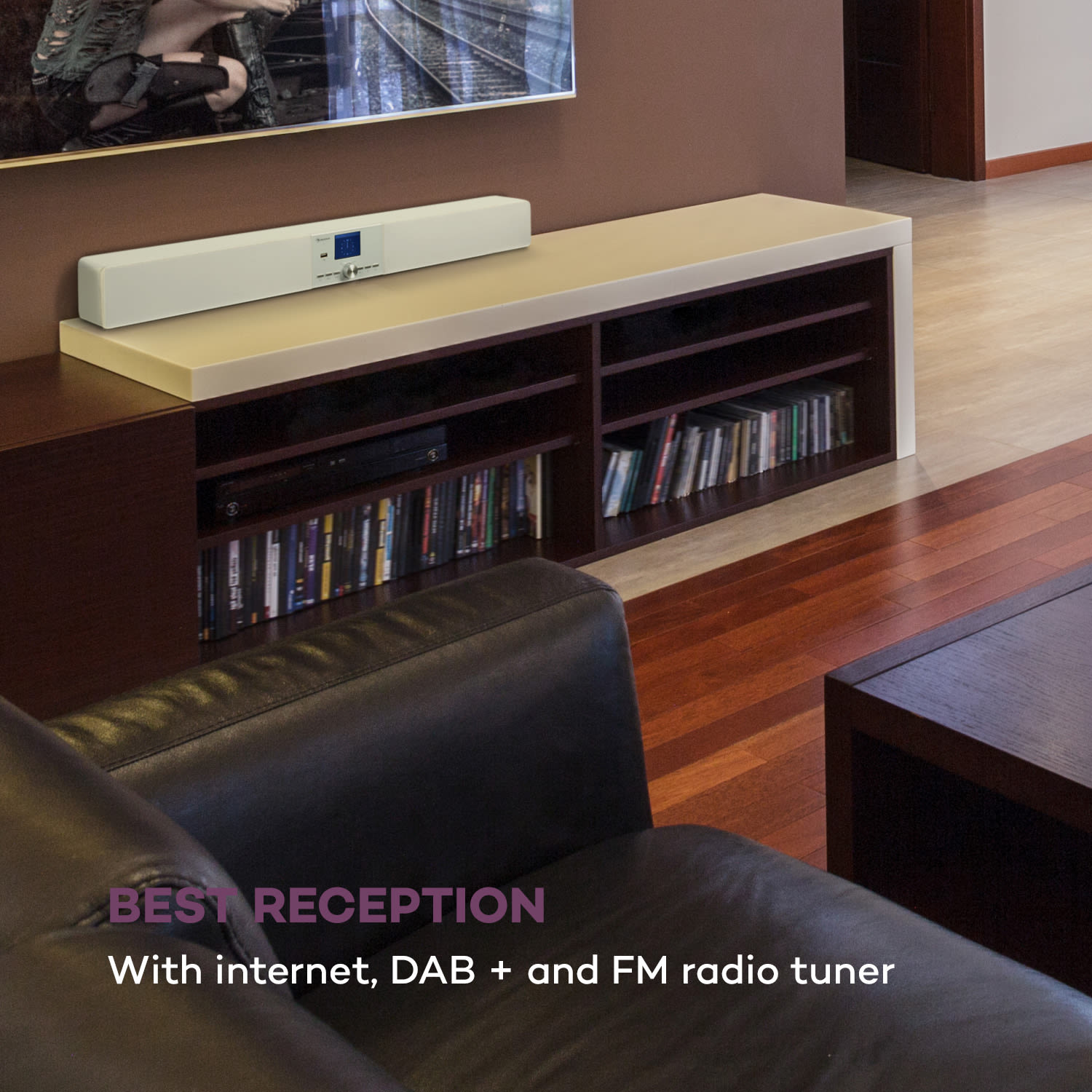 Auna Areal Bar Connect, soundbar, bluetooth, internet/DAB+/FM, USB, AUX – Obrázok 2