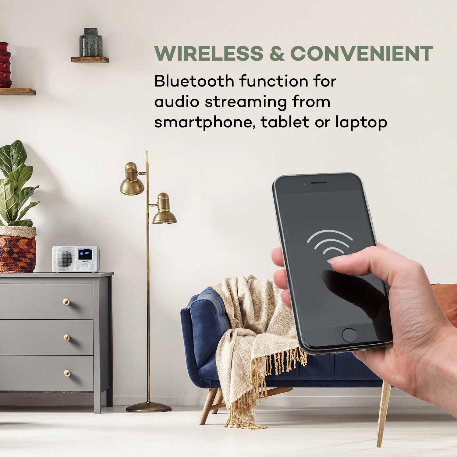 Auna Commuter, DAB+/FM rádio, AUX, 2.4" TFT displej, biele – Obrázok 3