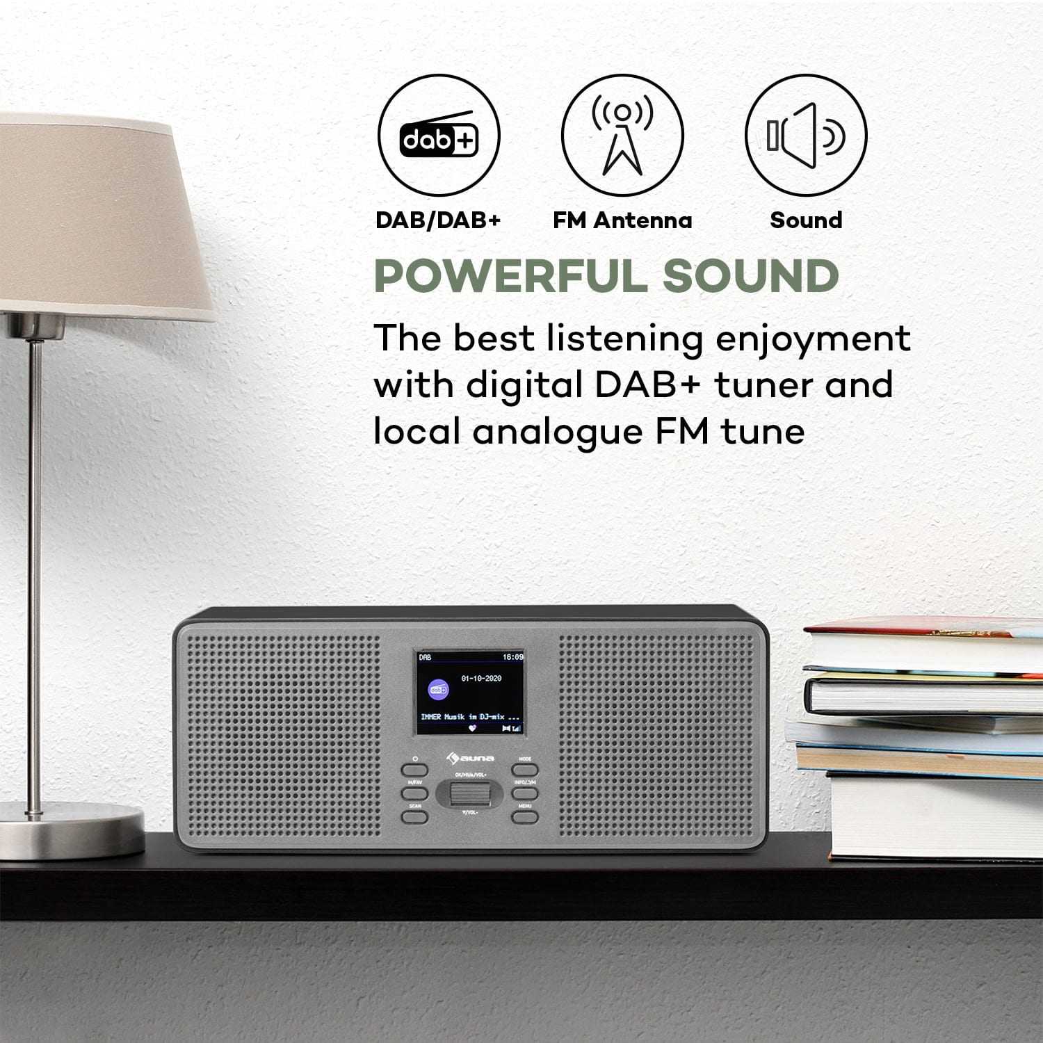 Auna Commuter ST, DAB+/FM rádio, AUX, 2.4" TFT displej, – Obrázok 2