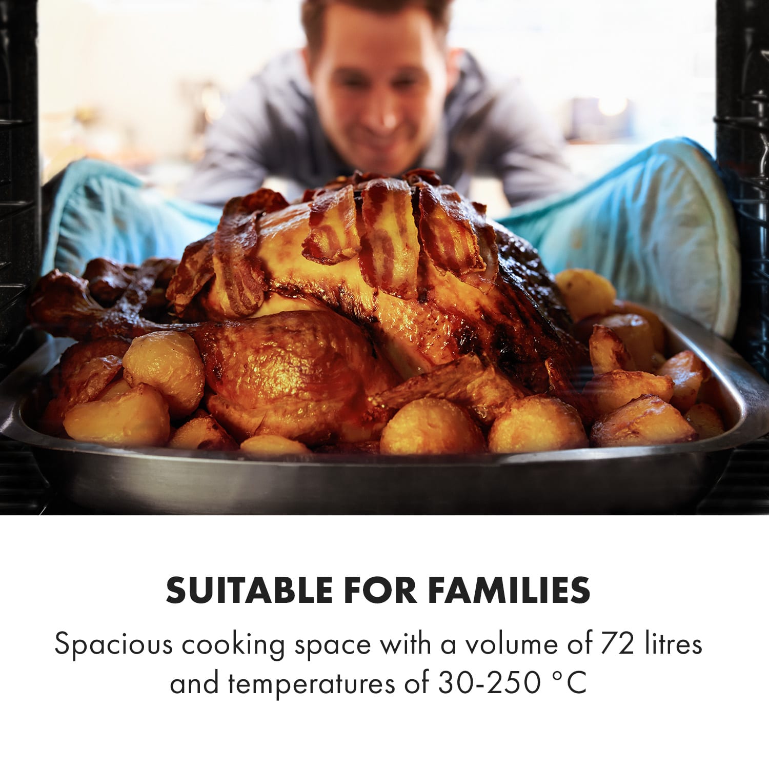 Klarstein GrandChef, vstavaná rúra, 2880 W, 10 vykurovacích funkcií, EEK A – Obrázok 5