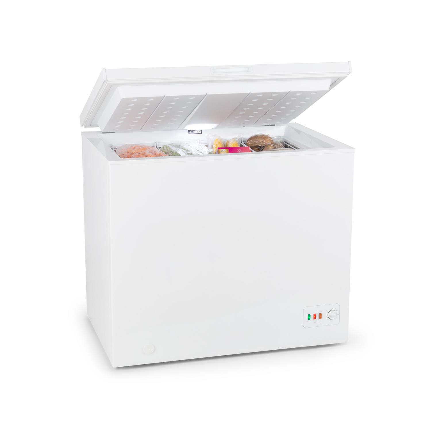 Klarstein Iceblokk Eco, mraziaci box, D, 200 l, 2 závesné koše, kolieska, biely
