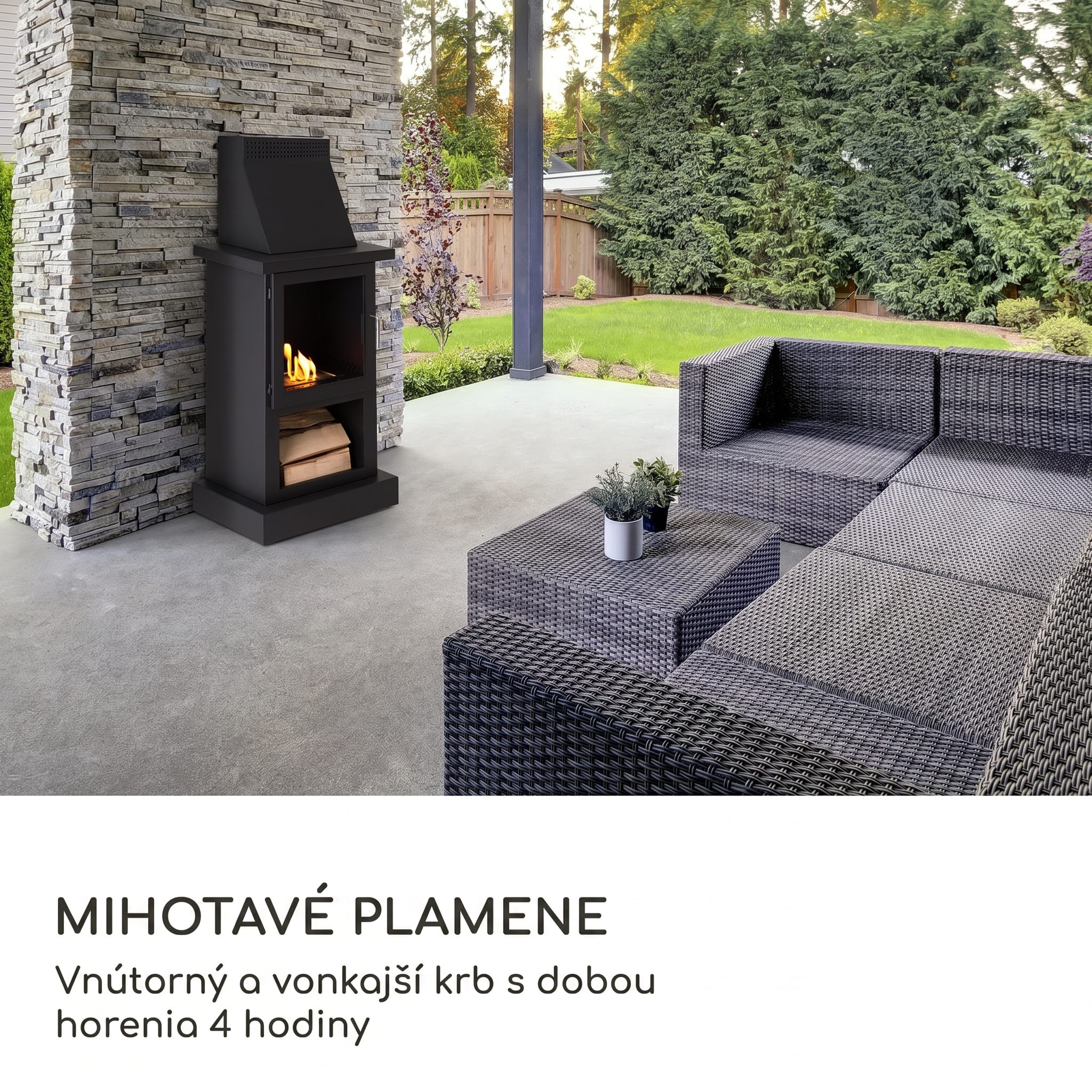 Blumfeldt Fiamme Camino, etanolový krb, horák z nehrdzavejúcej ocele, 1,15 l, doba horenia 4 h – Obrázok 2