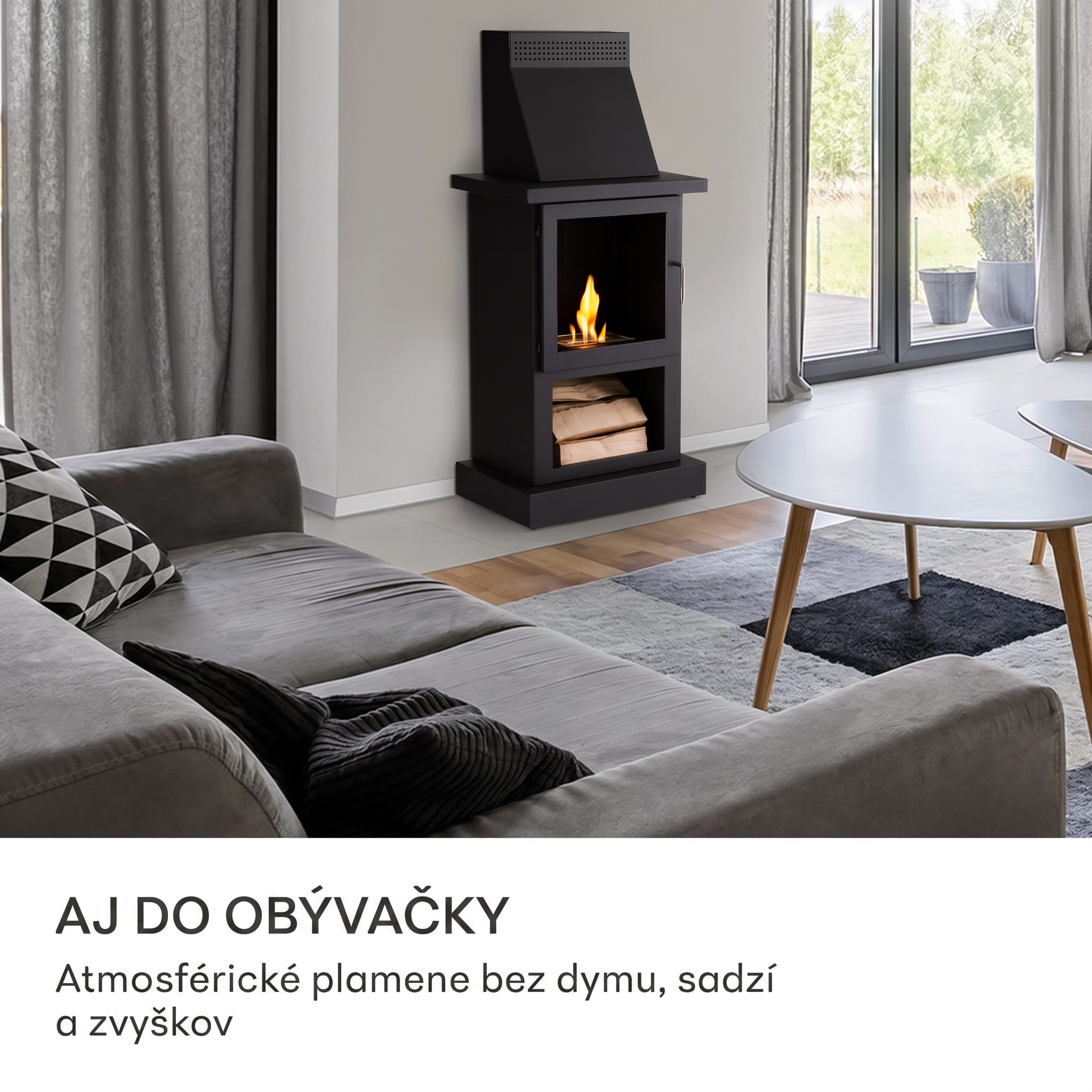 Blumfeldt Fiamme Camino, etanolový krb, horák z nehrdzavejúcej ocele, 1,15 l, doba horenia 4 h – Obrázok 4