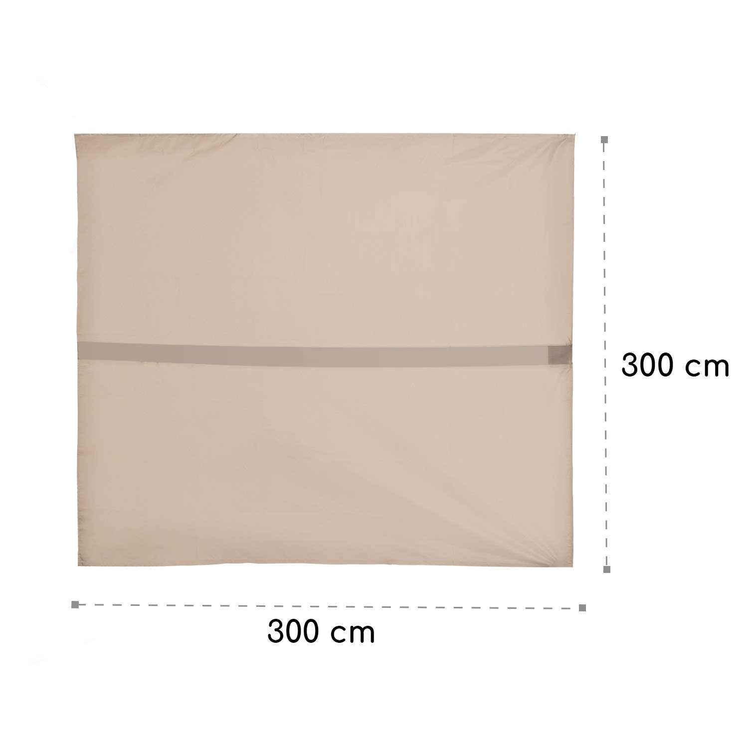 Blumfeldt Pantheon Cortina Pergola, náhradná strecha 200 g/m², polyesterová tkanina, 3 x 3 m, vrátane lankového tiahla – Obrázok 5