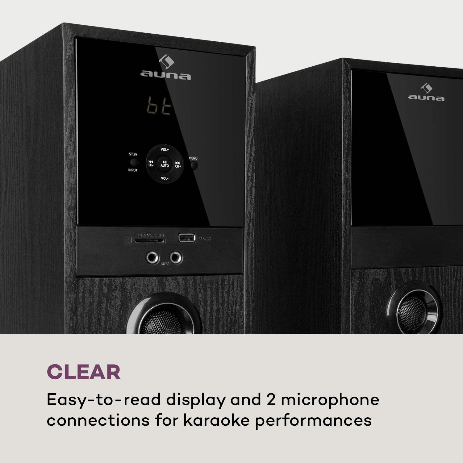 Auna Linie 200A, stĺpové reproduktory, 3-pásmové, 2 × 80 W RMS, výška: 92 cm – Obrázok 4
