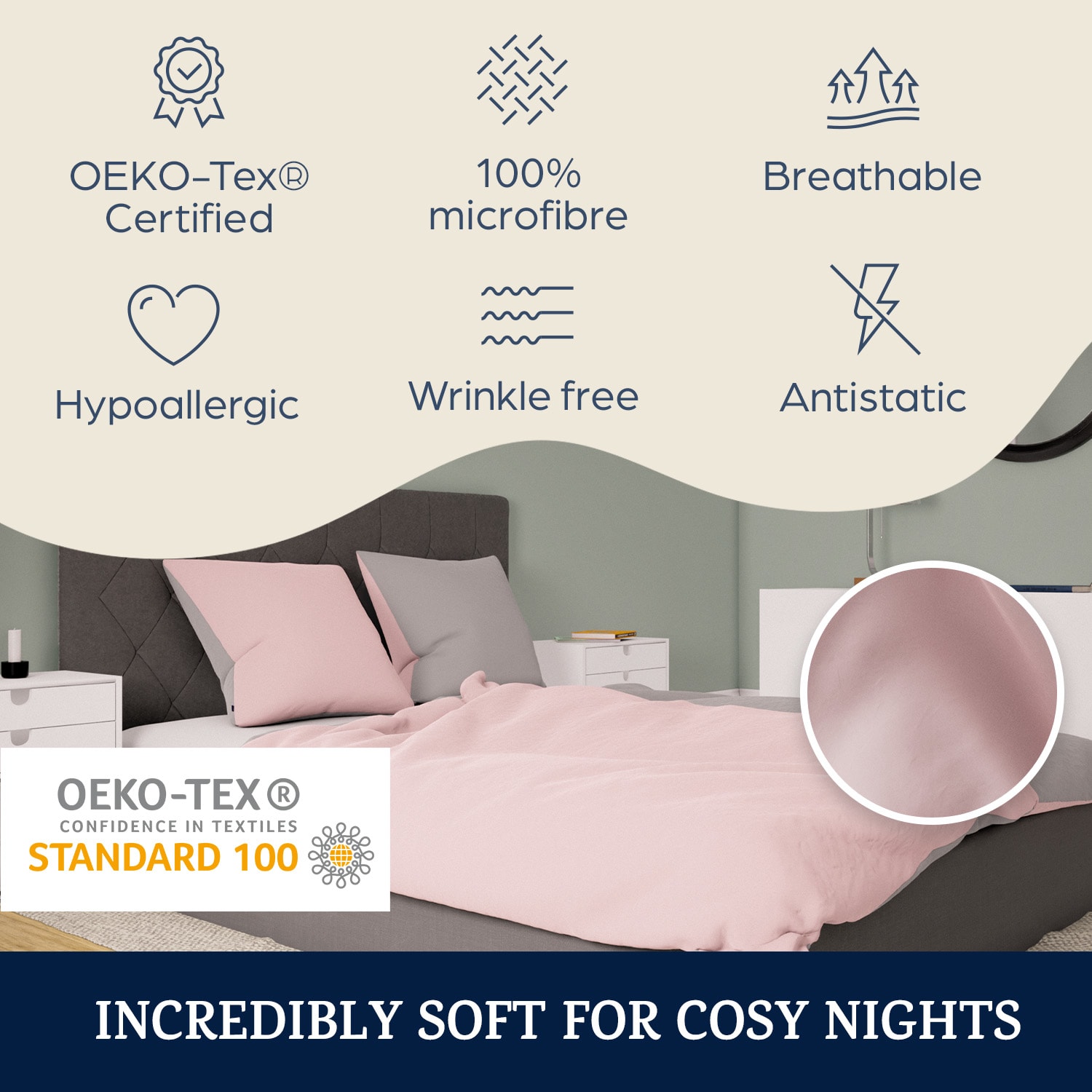 Sleepwise Soft Wonder-Edition, posteľná bielizeň, 155 × 200 cm – Obrázok 2