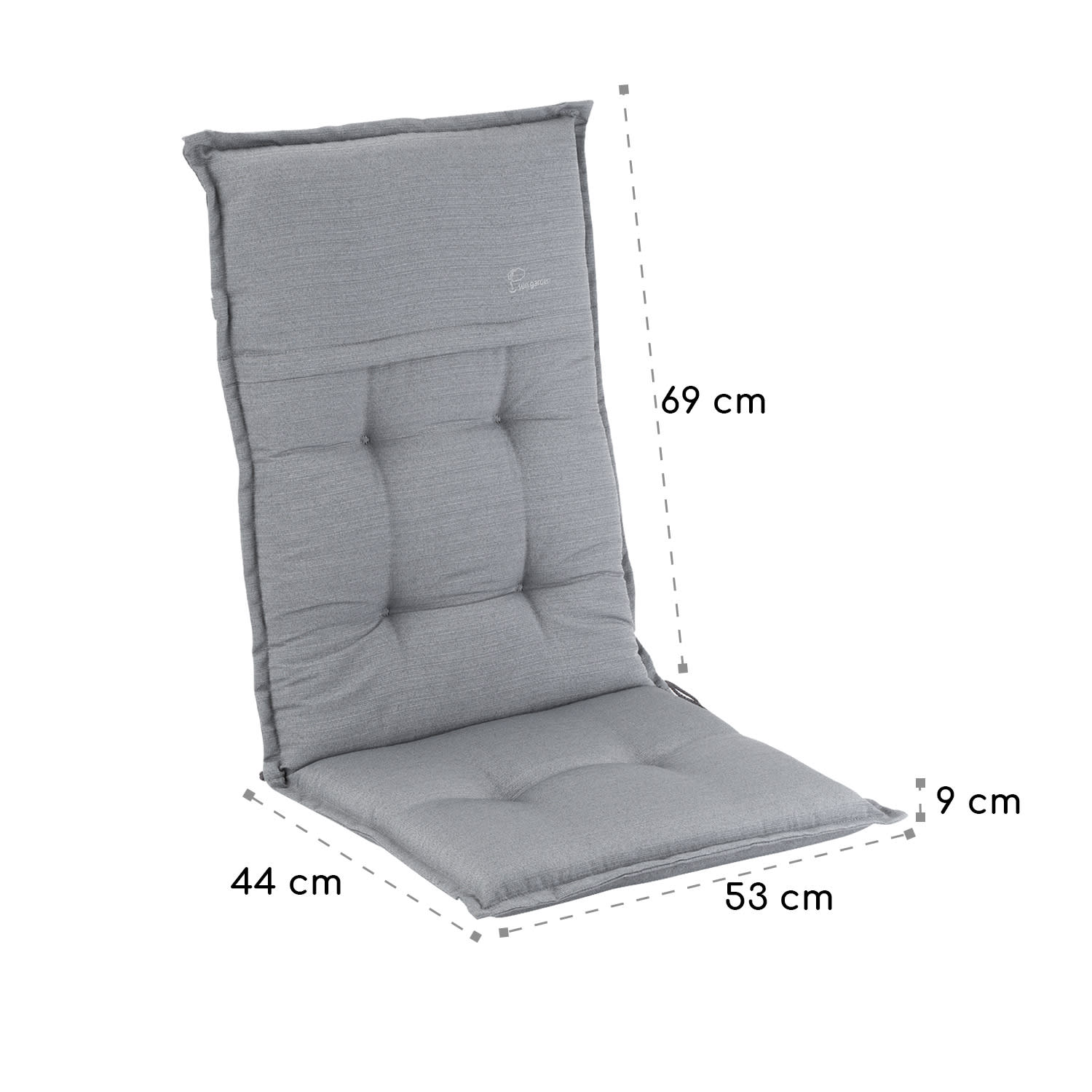 Blumfeldt Coburg, poduška, čalúnenie na kreslo, vysoké operadlo, záhradná stolička, polyester, 53 x 117 x 9 cm, 1 x poduška – Obrázok 5