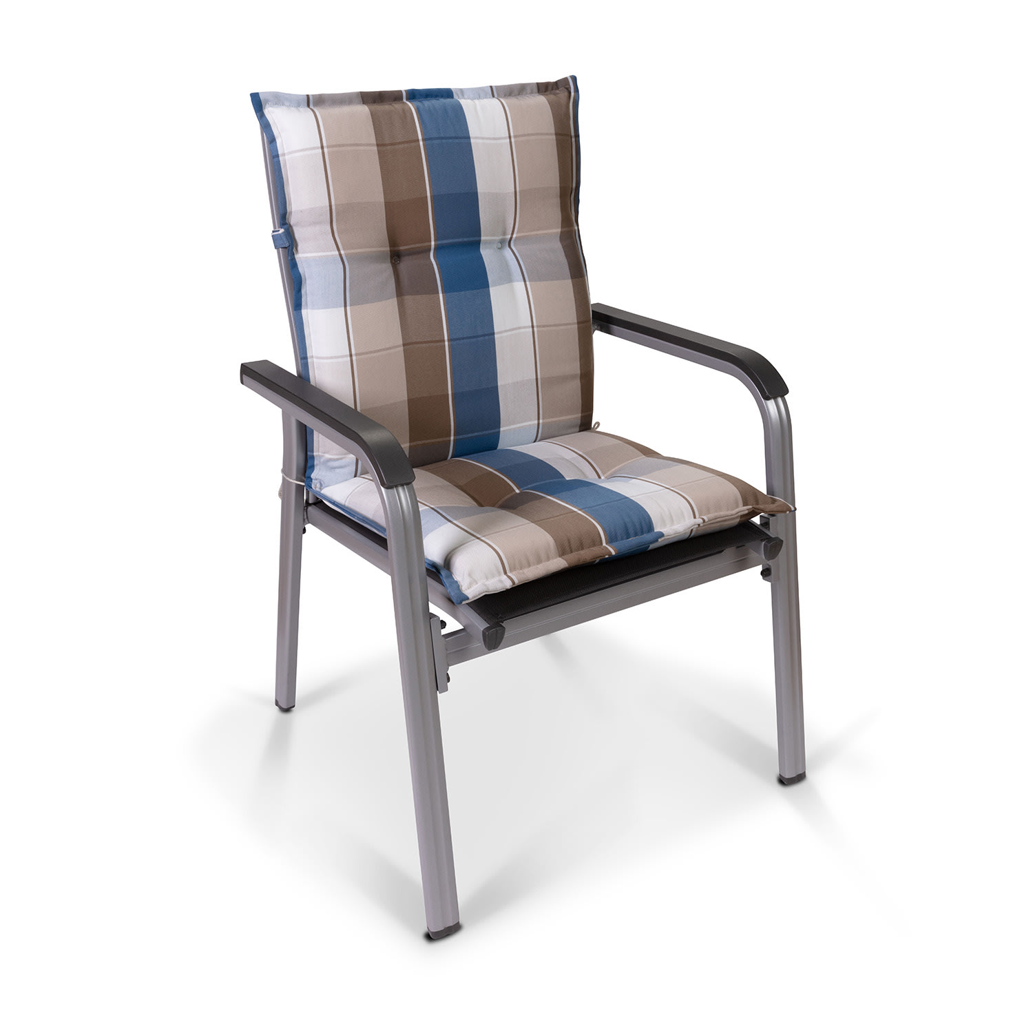 Blumfeldt Prato, čalúnená podložka, podložka na stoličku, podložka na nižšie polohovacie kreslo, na záhradnú stoličku, polyester, 50 × 100 × 8 cm – Obrázok 2