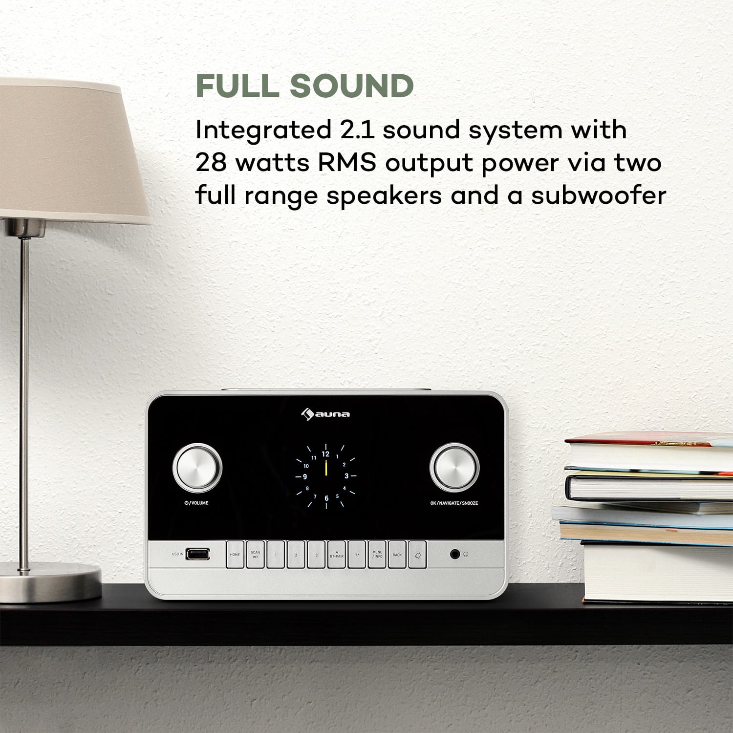 Auna Connect 150 MKII, 2.1 Internetové rádio, DAB/DAB+/FM, Spotify, BT, 2,8" TFT displej – Obrázok 3