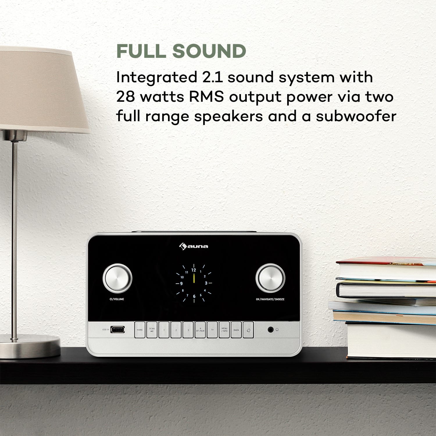 Auna Connect 150 MKII, 2.1 Internetové rádio, DAB/DAB+/FM, Spotify, BT, 2,8" TFT displej – Obrázok 3