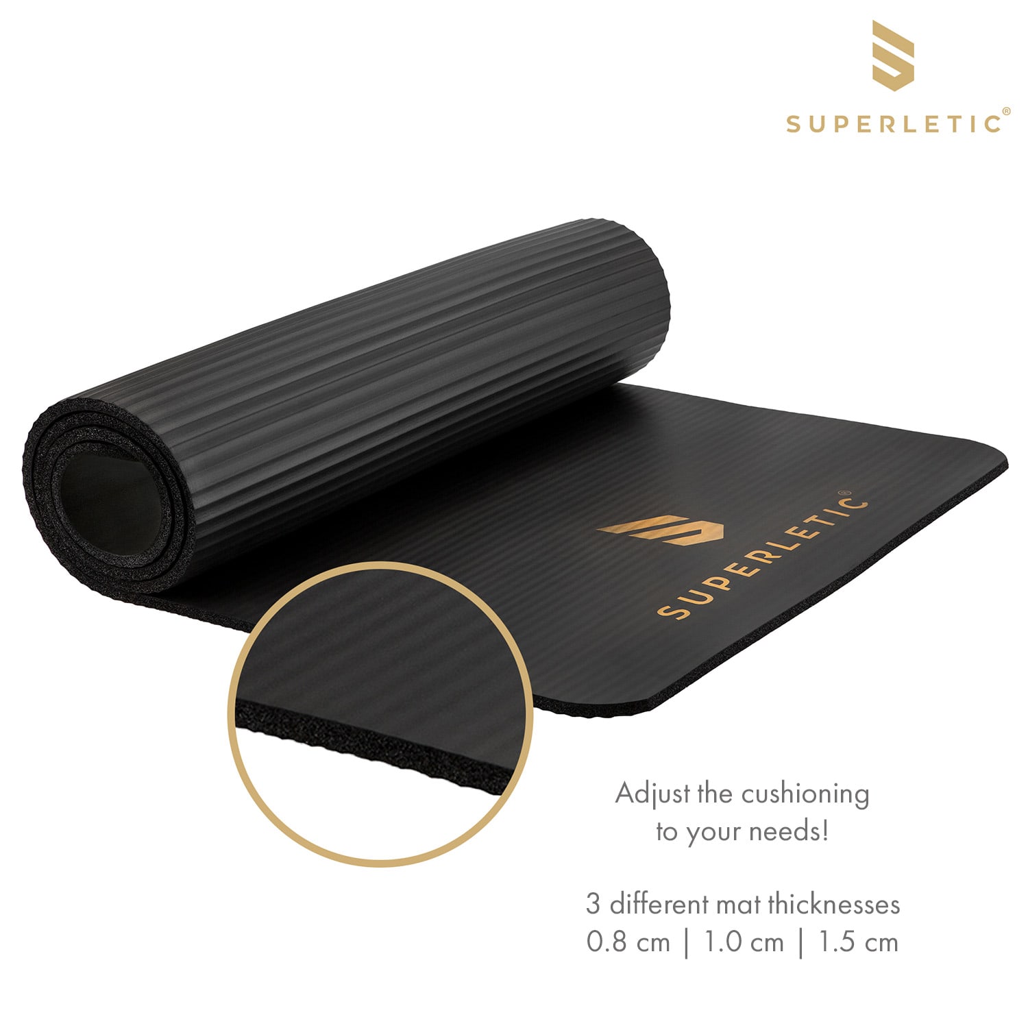 Capital Sports Deva, gymnastická podložka, 180 × 0,8 × 60 cm, NBR pena, protišmyková, vrátane popruhu na prenášanie – Obrázok 4