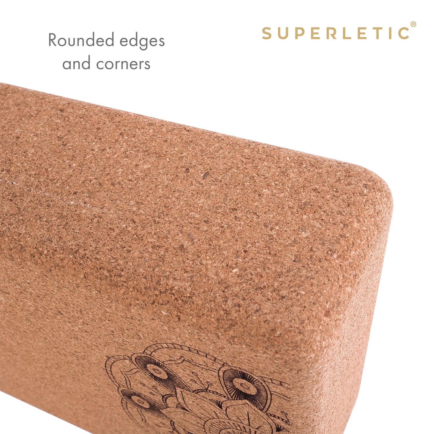 Capital Sports Bindo Elite, blok na jogu, dvojité balenie, 22,5 x 7,5 x 14,5 cm, korok – Obrázok 3
