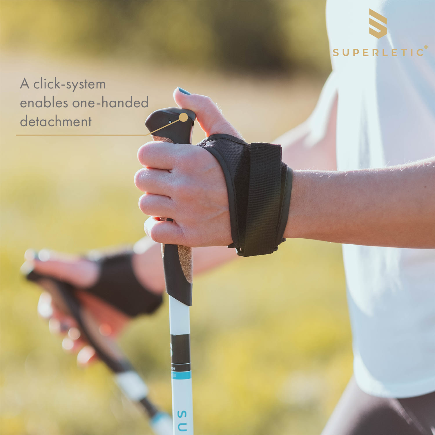 KLARFIT Muxia FX Essential, nordic walking palice, 10 % karbón, 100 cm, korkové rukoväte – Obrázok 3