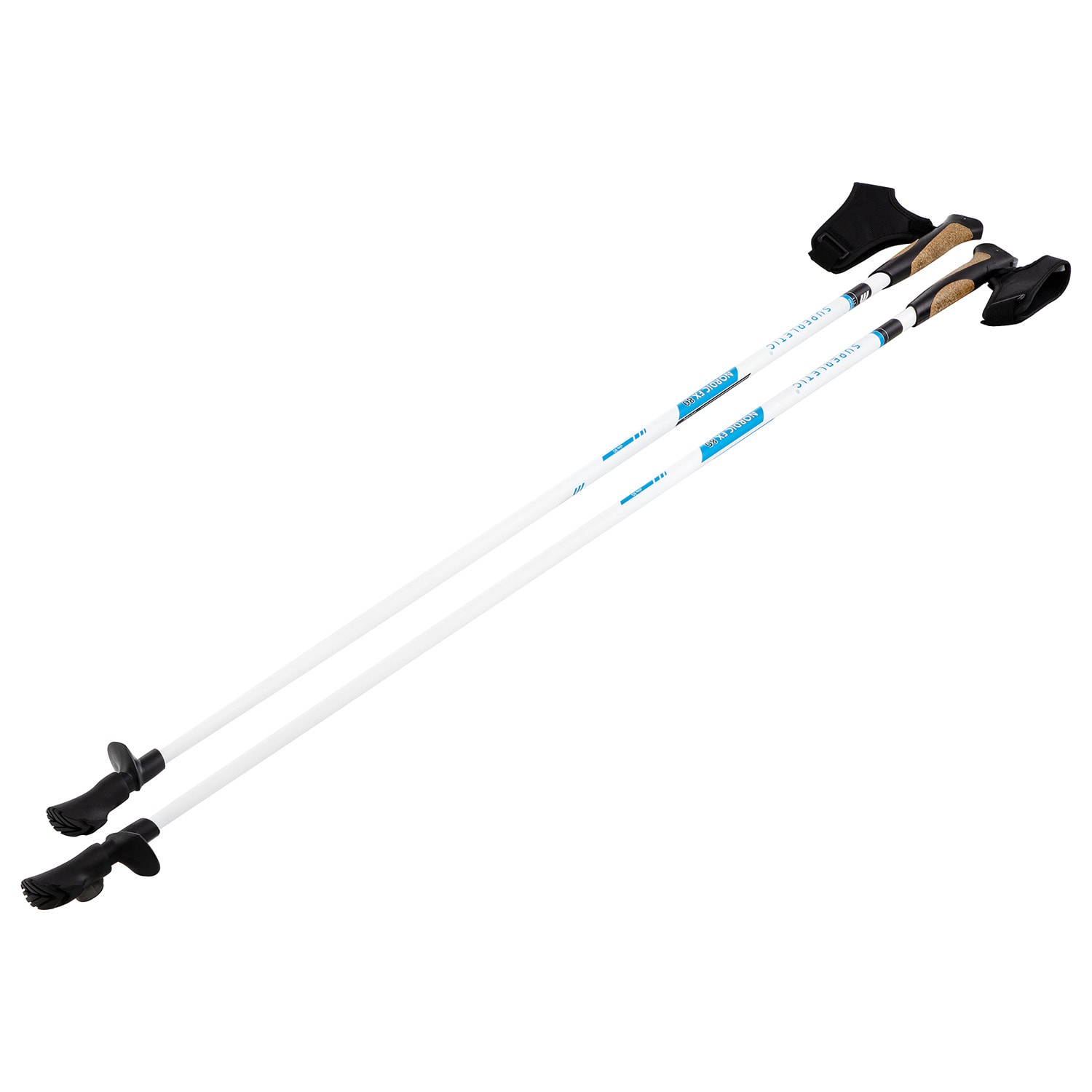 KLARFIT Muxia FX Essential, nordic walking palice, 10 % karbón, 100 cm, korkové rukoväte – Obrázok 2
