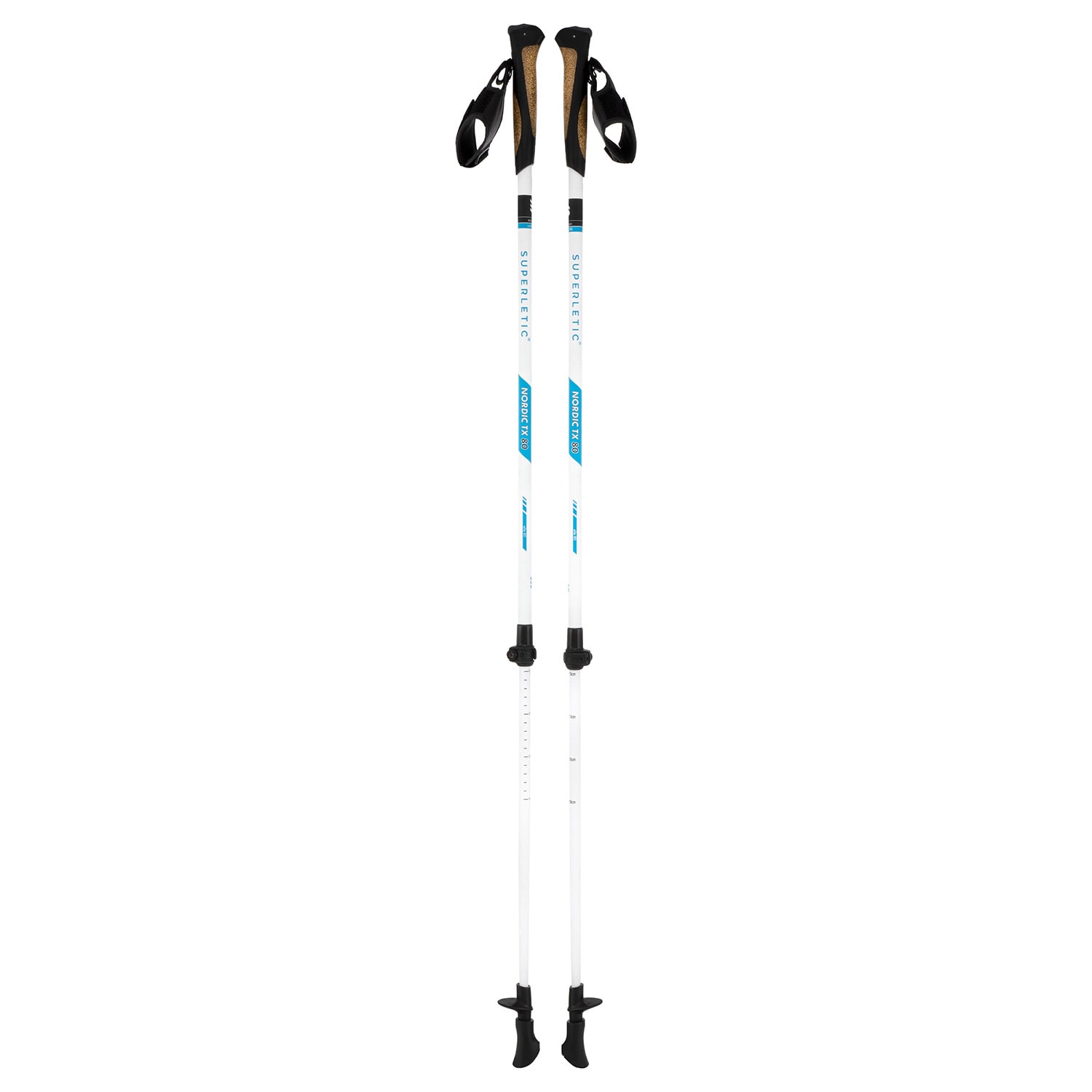 KLARFIT Pau TX Professional, nordic walking palice, 50 % karbón, 100 – 130 cm, korkové rukoväte