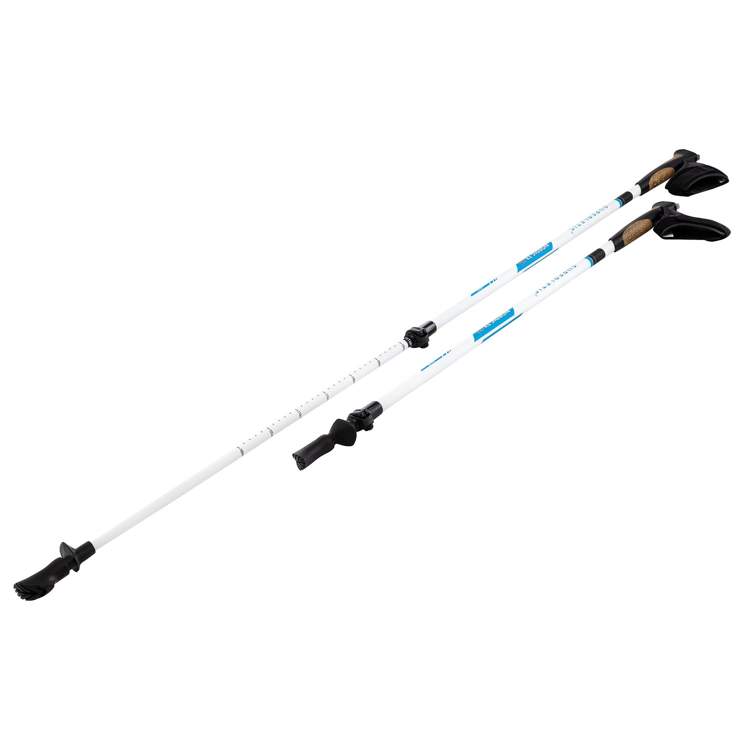 KLARFIT Pau TX Professional, nordic walking palice, 50 % karbón, 100 – 130 cm, korkové rukoväte – Obrázok 2
