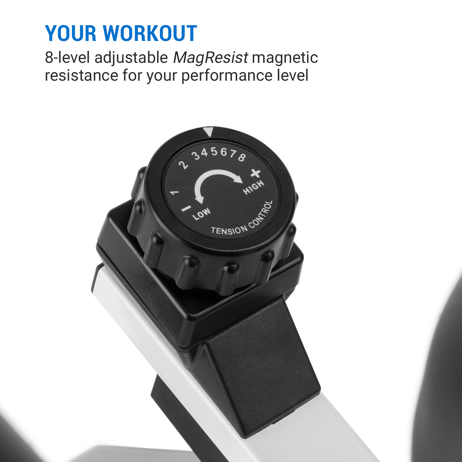 Capital Sports Azura Desk Bike, domáci rotoped, stacionárny bicykel, cyklotrenažér, záťažové koleso 7,5 kg, remeňový pohon – Obrázok 5